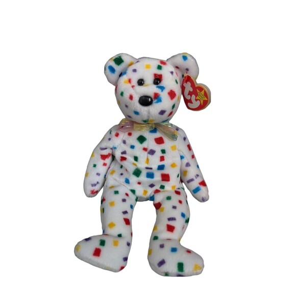 Beanie babies ty 2k bear retired 1999 dob 1/1/2000 collectible - Picture 1 of 3